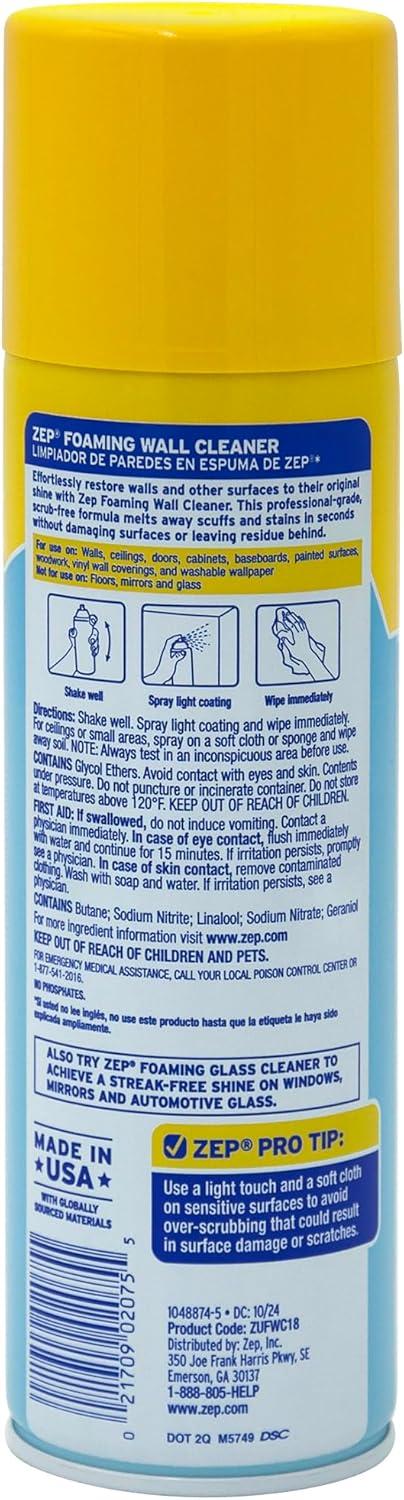 image:imageZep ZUFWC18 Foaming Wall Cleaner 18 oz Clear4