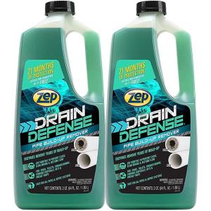 Zep Drain Defense Pipe Build-Up Remover – 64 Ounces – ZLDC648 – Professional Strength Liquid Pipe Build Up Remover,GREEN(2)