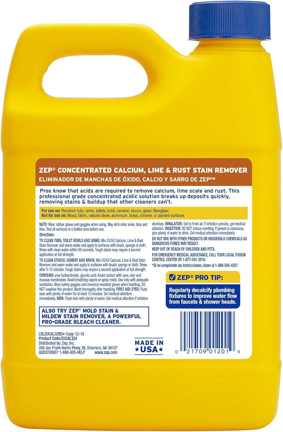 image:imageEnforcer ZUCAL32 32Ounce Zep Calcium Lime and Rust Remover1