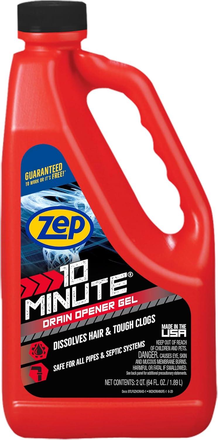 image:imageZep 10 Minute Drain Opener Gel 64 Ounce ZHCR64NG Commercial Strength Fast Acting and Safe for All Pipes6