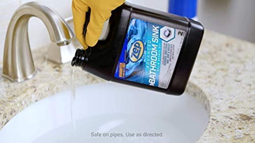 image:imageZep Advanced Bathroom Sink Drain Opener Gel 32 Ounce U49310 Formulated for Toothpaste Shave Cream Hair Soap and Makeup
