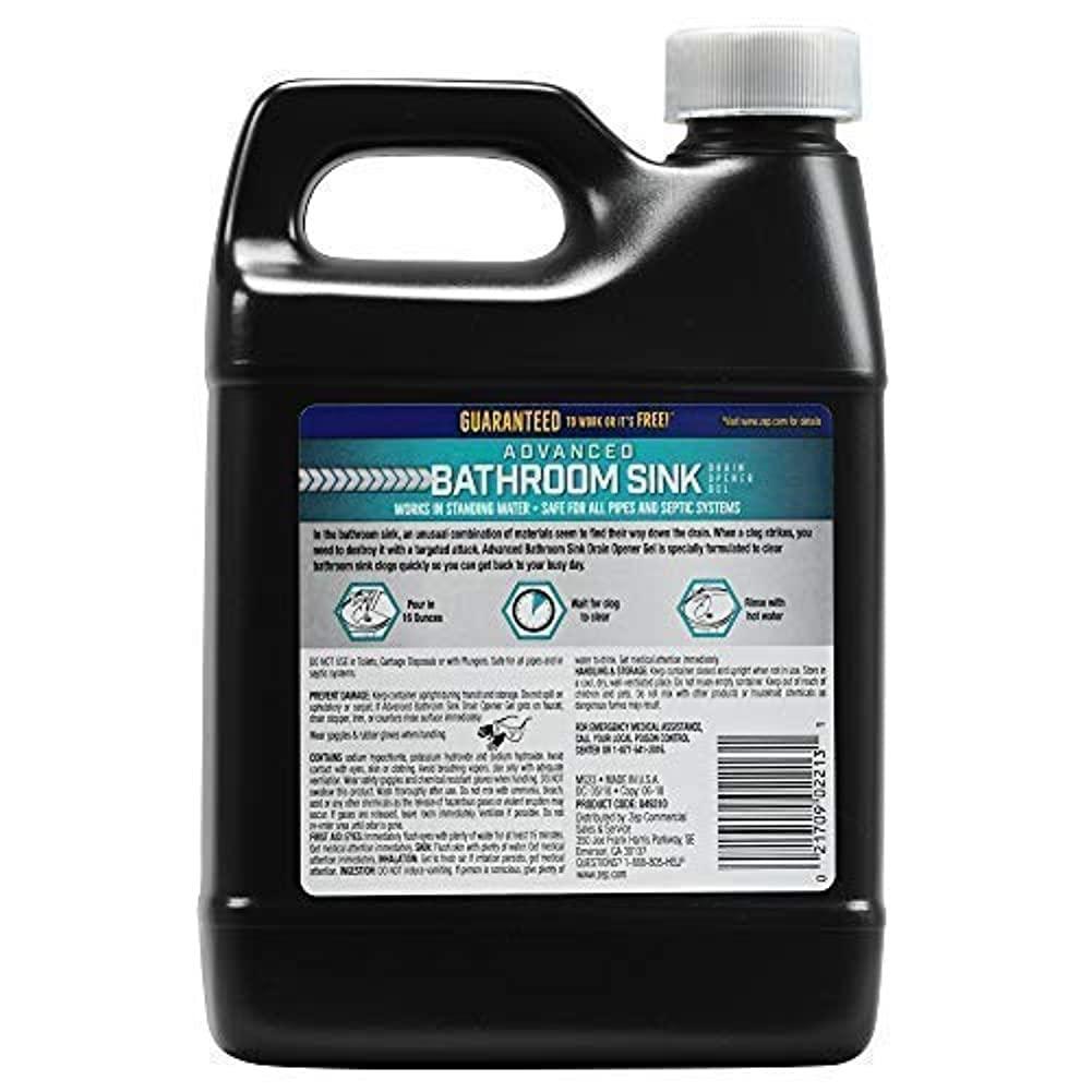 image:imageZep Advanced Bathroom Sink Drain Opener Gel 32 Ounce U49310 Formulated for Toothpaste Shave Cream Hair Soap and Makeup