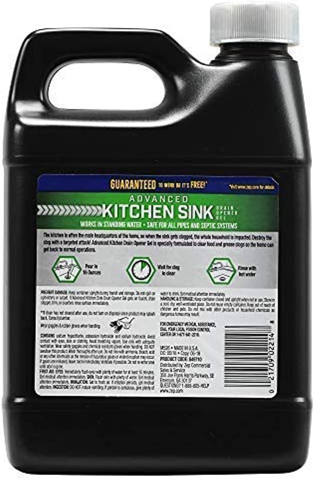 image:imageZep Advanced Kitchen Drain Opener 32 ounces U49710 Formulated for Grease Food and OilSafe for Garbage Disposal1