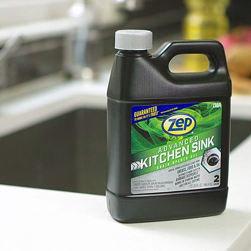 image:imageZep Advanced Kitchen Drain Opener 32 ounces U49710 Formulated for Grease Food and OilSafe for Garbage Disposal12