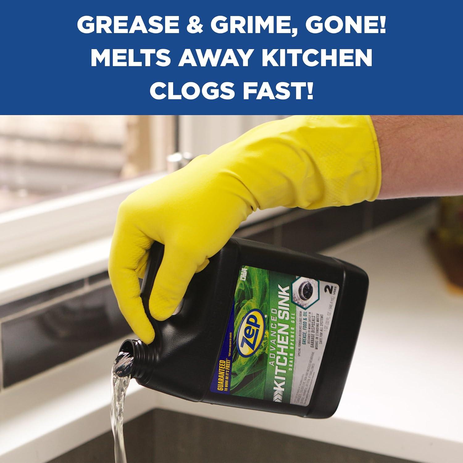 image:imageZep Advanced Kitchen Drain Opener 32 ounces U49710 Formulated for Grease Food and OilSafe for Garbage Disposal12