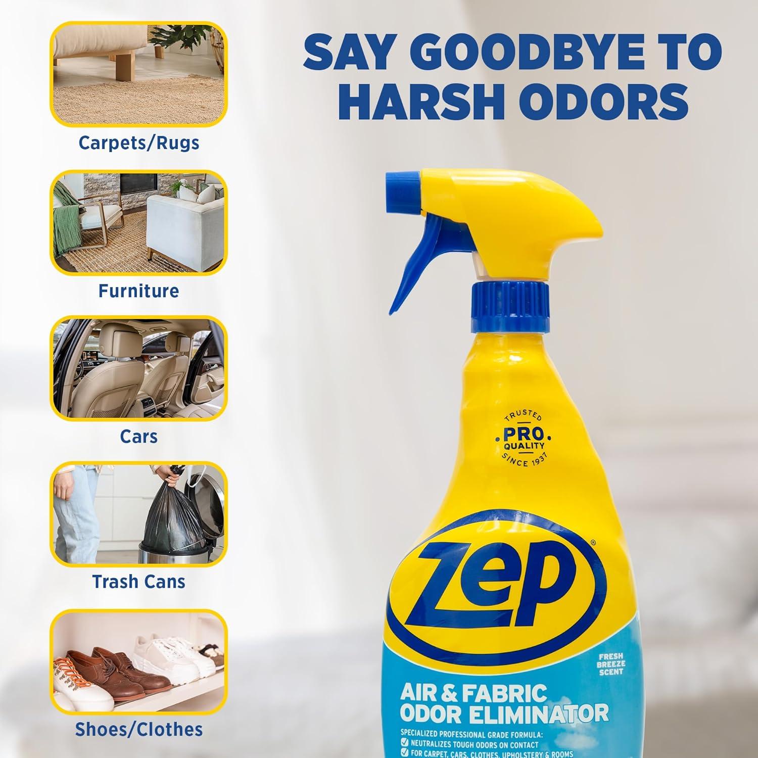 image:imageZep Air and Fabric Odor Eliminator 32 oz Pack of 4 ZUAIR324 Refresh Your Home Office and Business