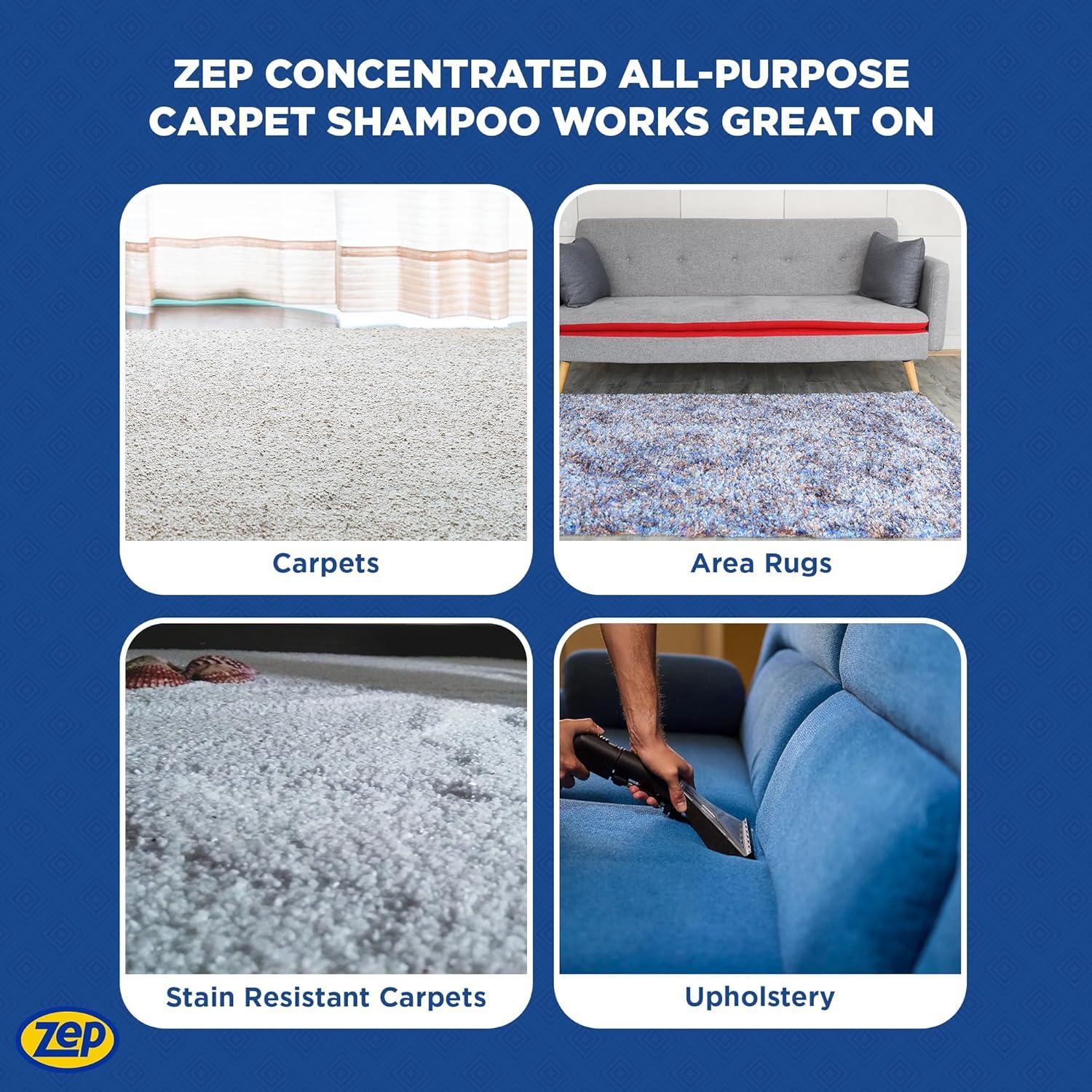 image:imageZep AllPurpose Carpet Shampoo Concentrate Cleaner 1 Gallon ZUCEC128 Professional Formula Removes Dirt and StainsPack of 2