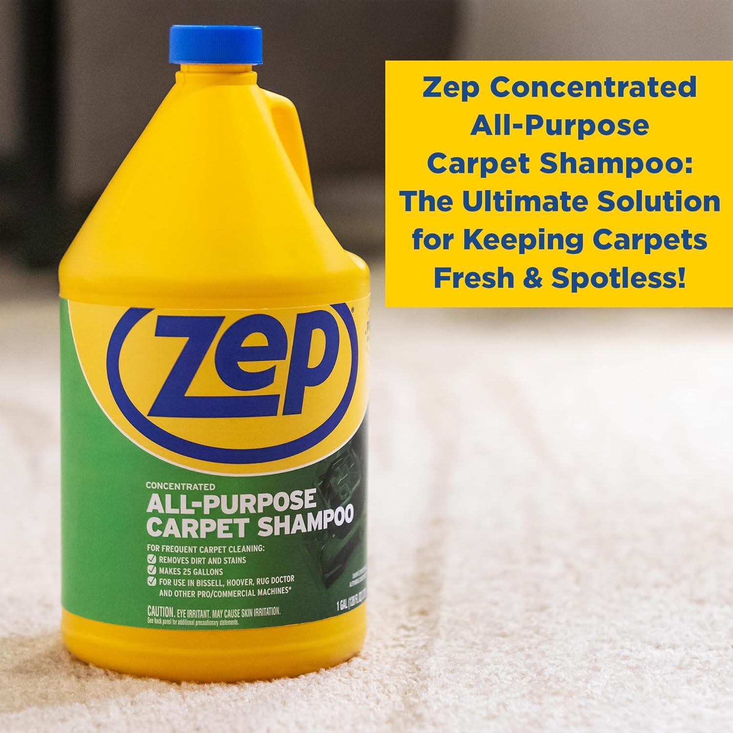 image:imageZep AllPurpose Carpet Shampoo Concentrate Cleaner 1 Gallon ZUCEC128 Professional Formula Removes Dirt and StainsPack of 2
