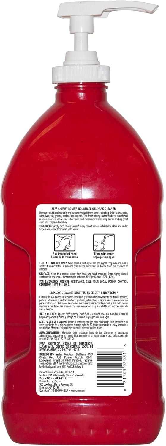 image:imageZep Cherry Bomb Hand Cleaner 48 Ounce Volcanic Rock and Emollients Perfect for Mechanics and DIYers4
