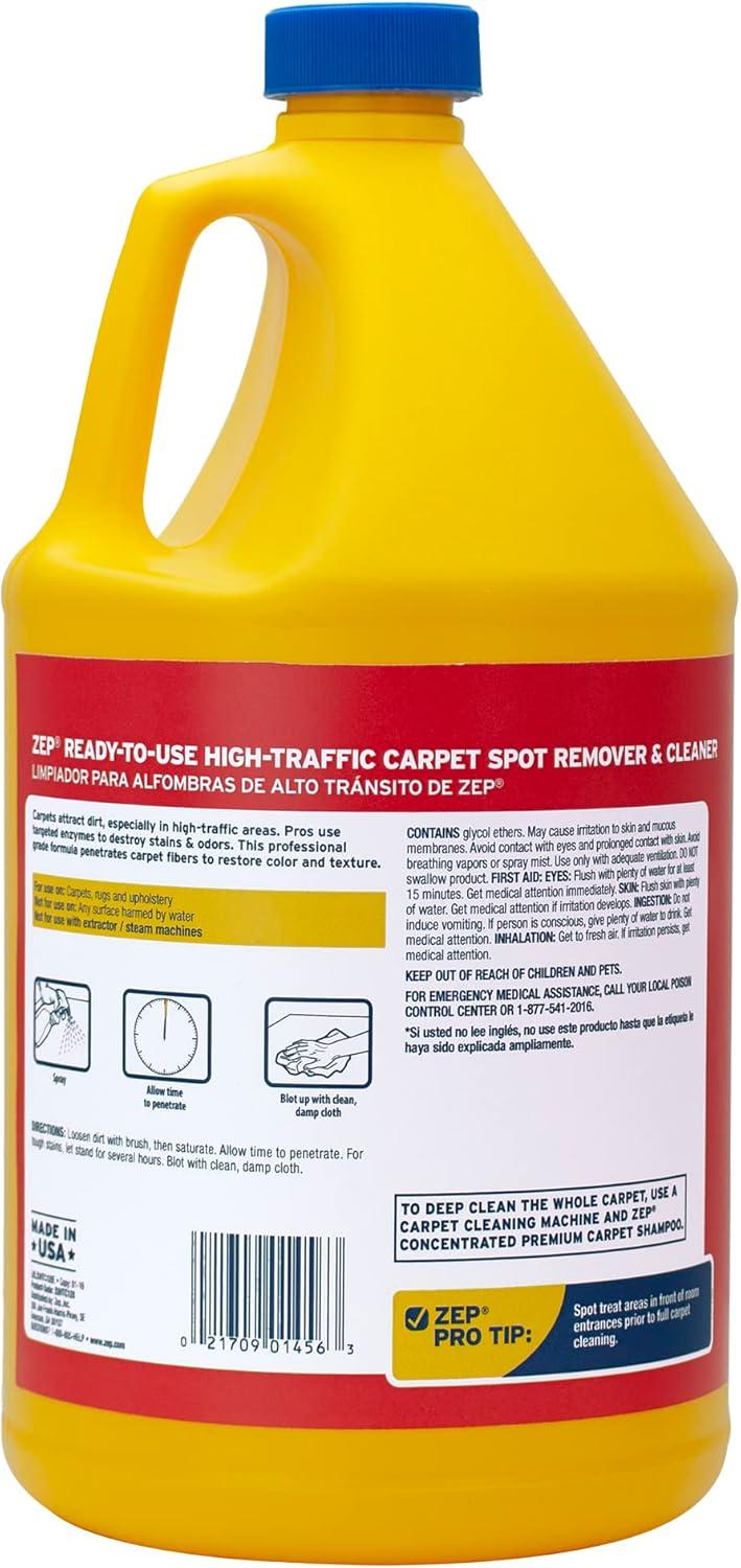 image:imageZep High Traffic Carpet Cleaner 1 Gallon Penetrating Formula Removes Deep Stains Make HighTraffic Areas Look New Again