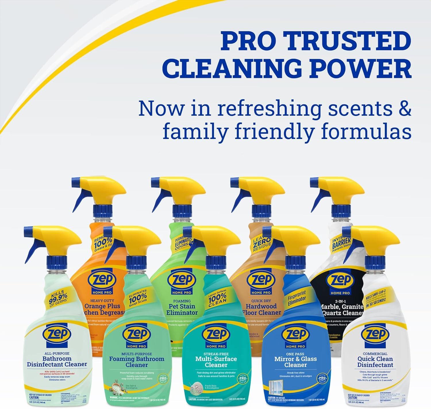 image:imageZep Home Pro Commercial Quick Clean Disinfectant 32 Fl Oz R49806 Pro Trusted Cleaning Power Now in Refreshing Scents and Family Friendly Formulas 6