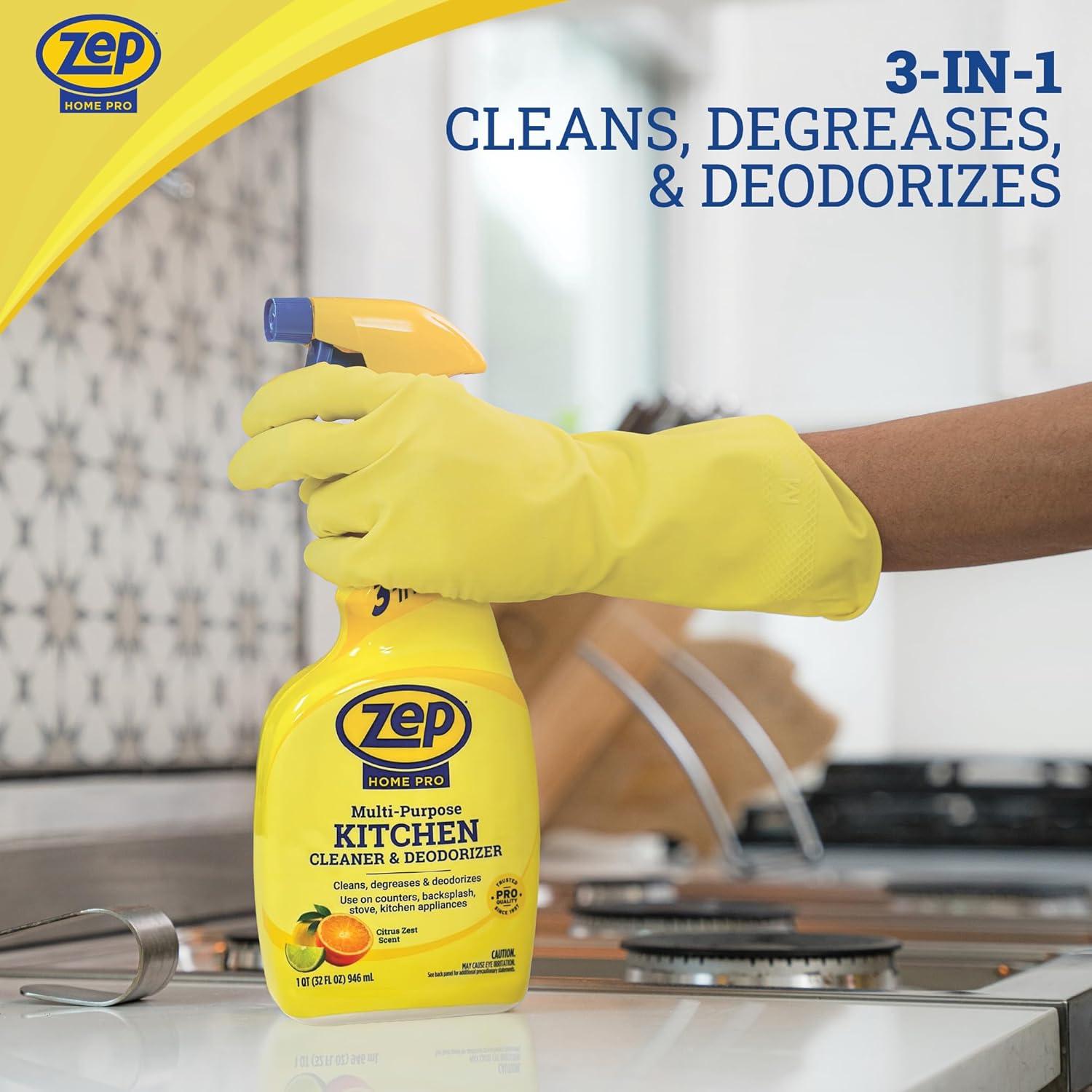 image:imageZep Home Pro MultiPurpose Kitchen Cleaner amp Deodorizer 32 oz Pack of 1 R52613 Use on Counters Backsplash Stove Kitchen Appliances