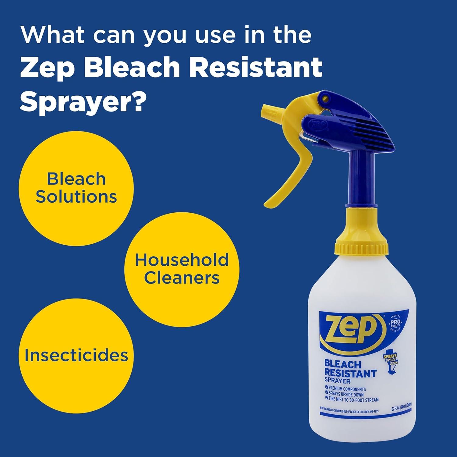 image:imageZep New Bleach Resistant Professional Sprayer 20 Bottle 32 Ounces 30 Foot Spray Adjustable Nozzle1
