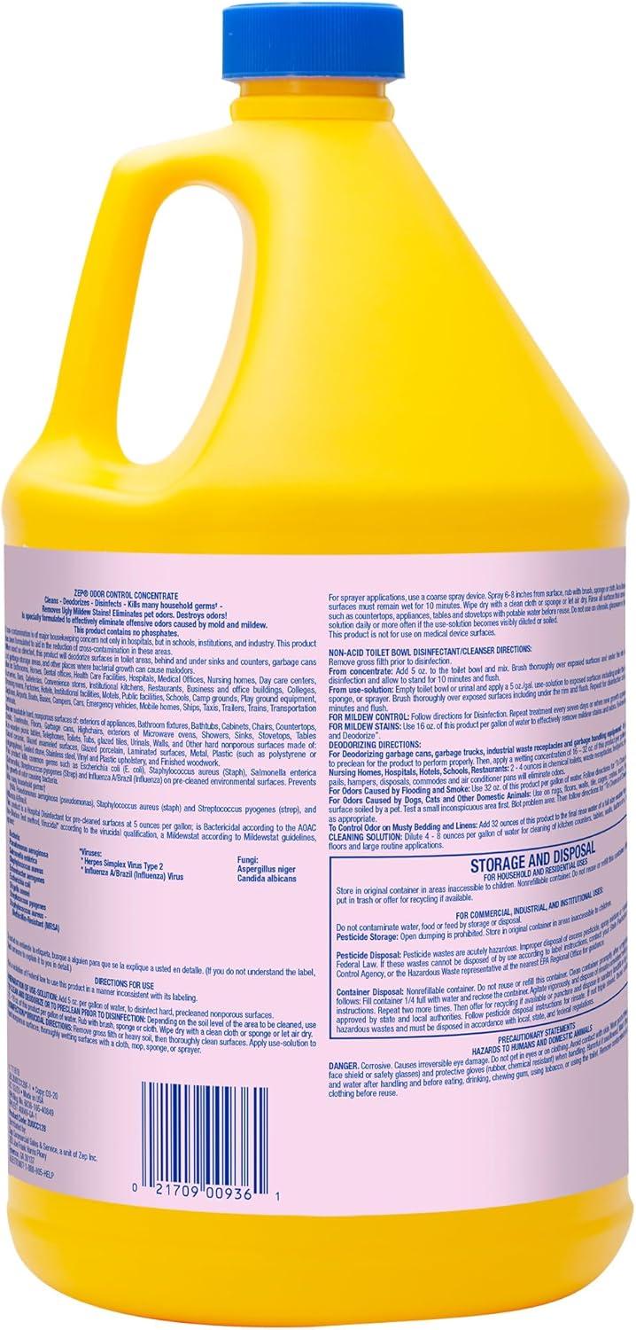 image:imageZep Odor Control Concentrate 128 Ounce ZUOCC128 1 Bottle 1 Gallon Concentrate No Scent1