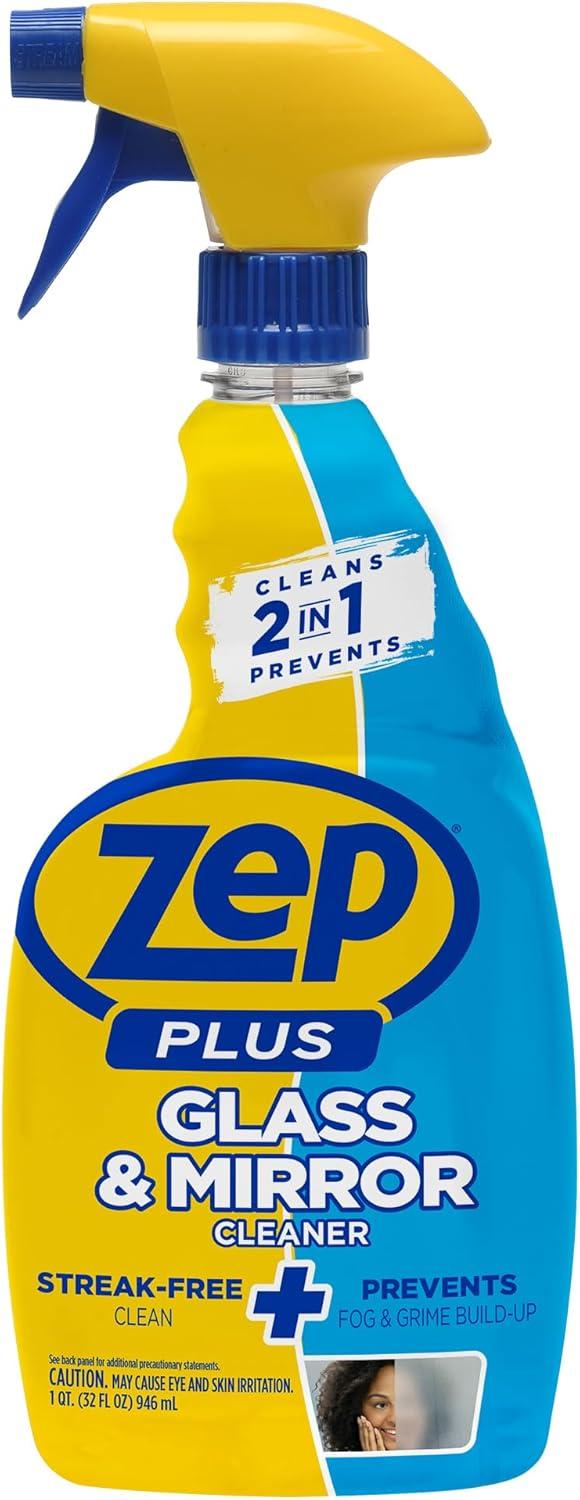 image:imageZep Plus Glass amp Mirror Cleaner 32 Oz Case of 12 R53812 Keep Your Mirror and Glass Surfaces Clear Streakfree While Also Preventing Mirror Fog