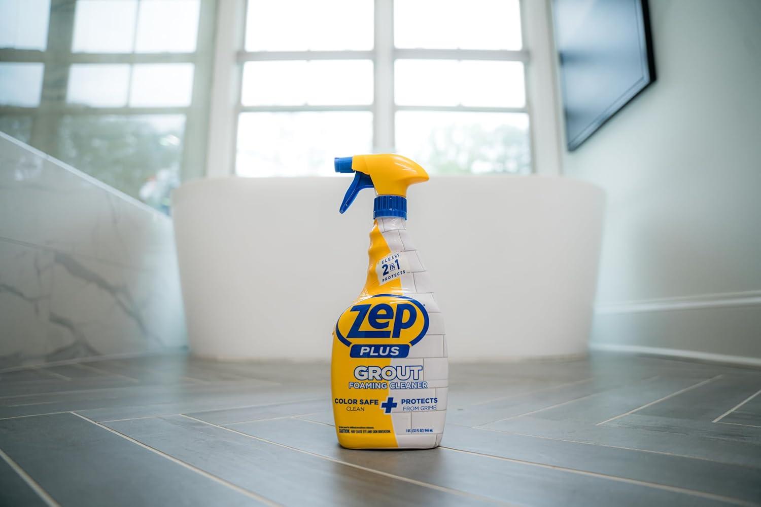 image:imageZep Plus Grout Foaming Cleaner 32 Fl OZ R542122in1 benefits clean while protecting grout from water dirt and grime32 Fl Oz Pack of 2