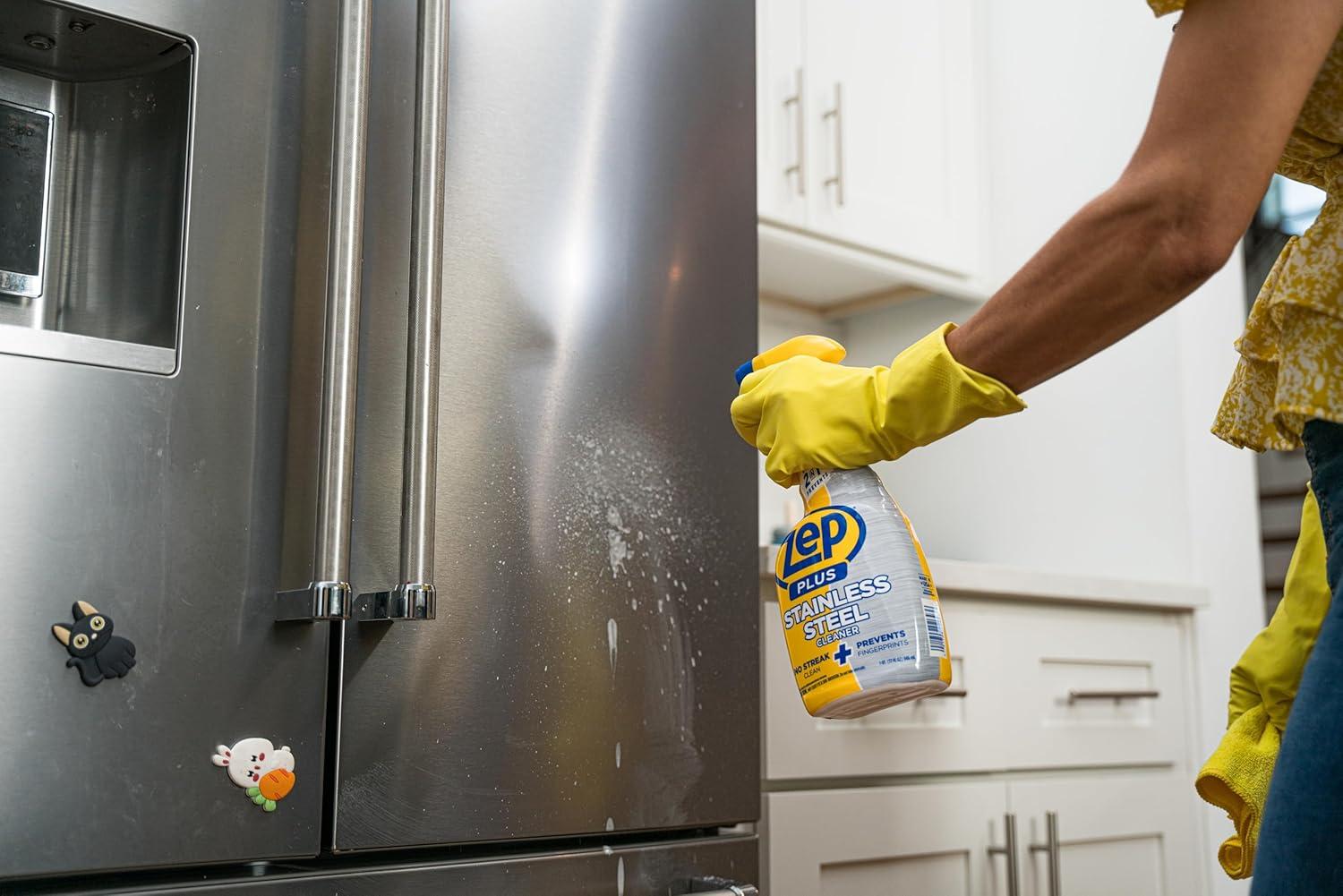 image:imageZep Plus Stainless Steel Cleaner 32 Fl OZ R535122in1 benefits clean while preventing future fingerprints and smudges32 Fl Oz Pack of 2