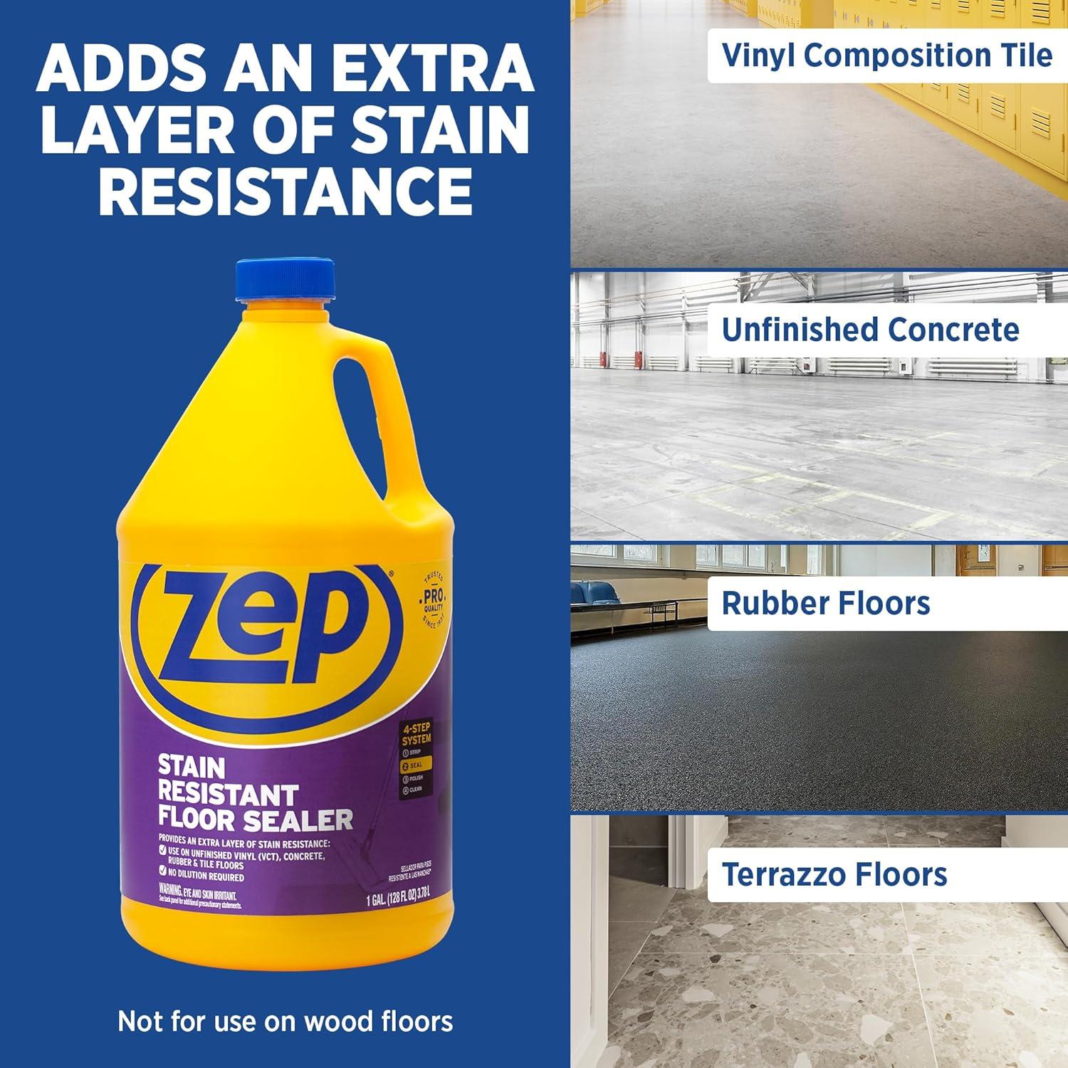image:imageZep Stain Resistant Floor Sealer 1 Gallon ZUFSLR128 Durable Long Lasting Seal2