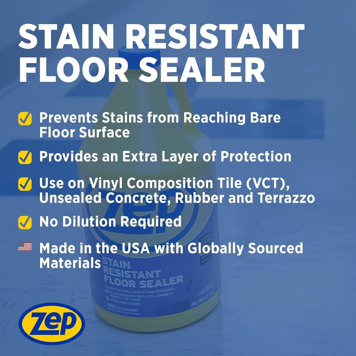image:imageZep Stain Resistant Floor Sealer 1 Gallon ZUFSLR128 Durable Long Lasting Seal2