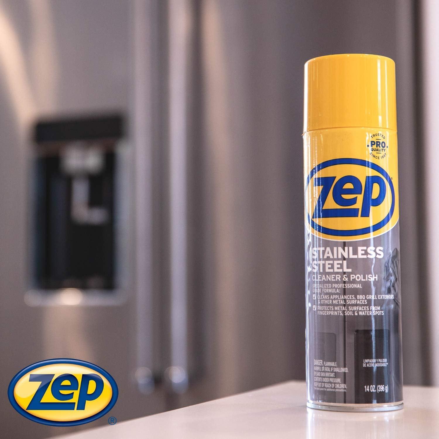 image:imageZep Stainless Steel Cleaner and Polish 14 ounces ZUSSTL14 Protects Metal Surfaces from Fingerprints Soil and Waterspots14 Fl Oz Pack of 12
