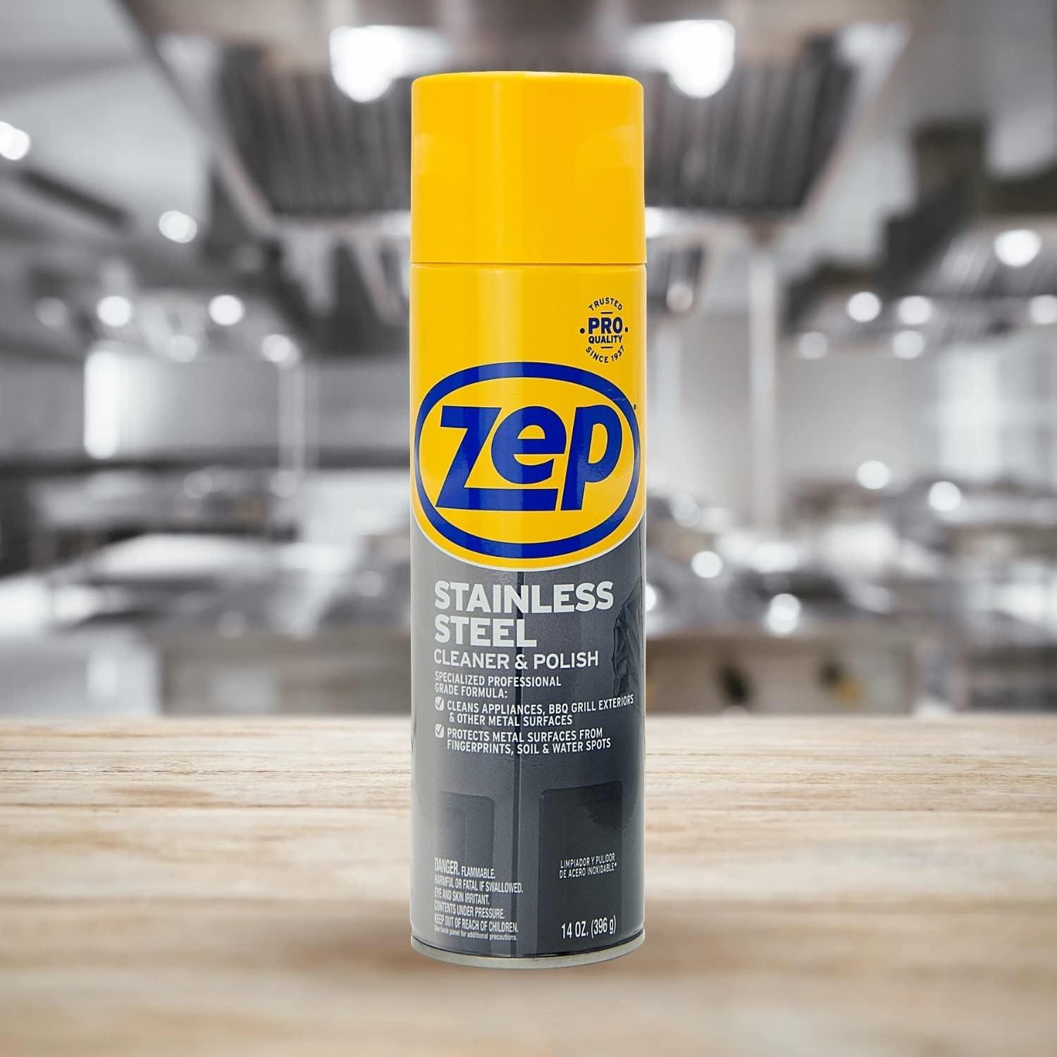 image:imageZep Stainless Steel Cleaner and Polish 14 ounces ZUSSTL14 Protects Metal Surfaces from Fingerprints Soil and Waterspots14 Ounce Pack of 1