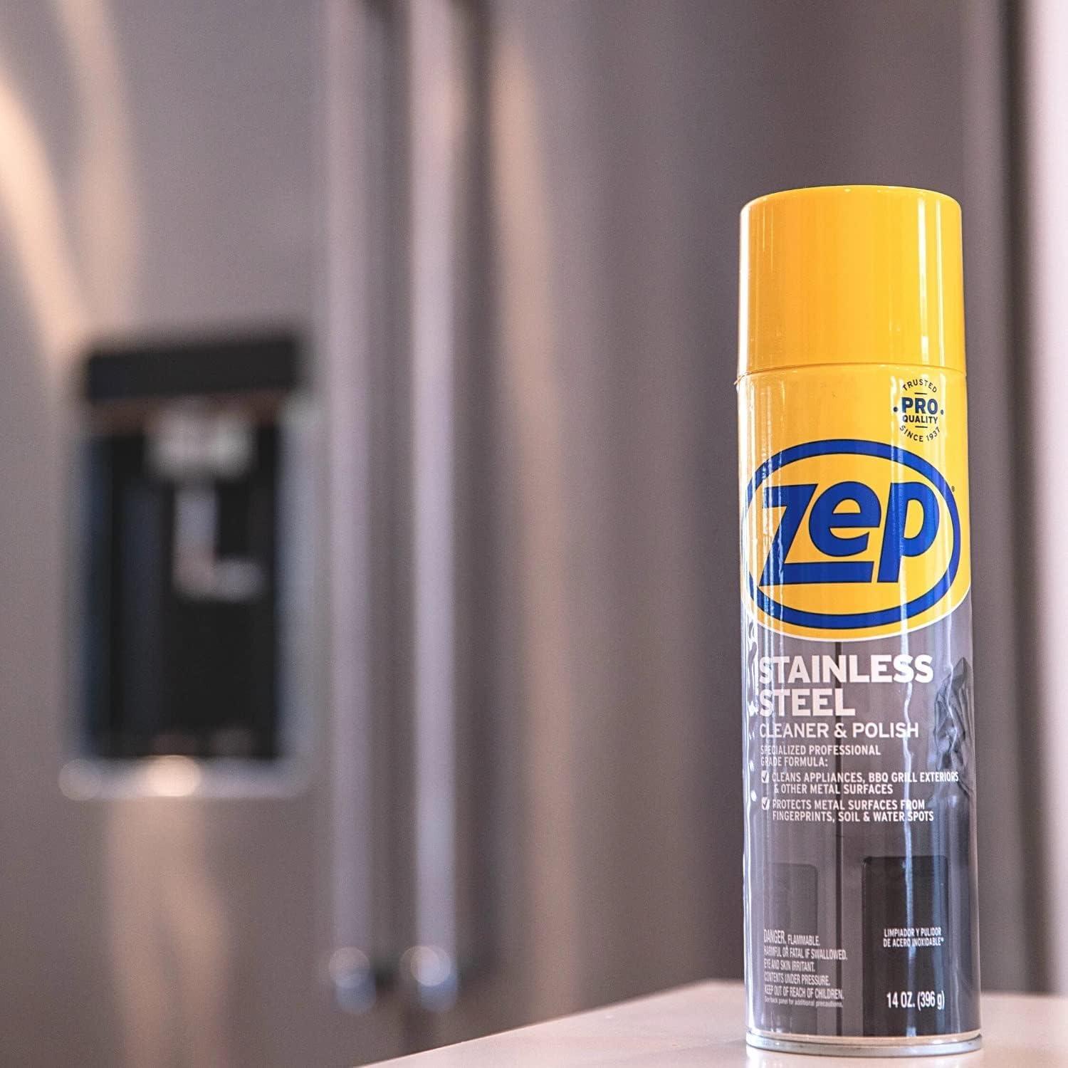 image:imageZep Stainless Steel Cleaner and Polish 14 ounces ZUSSTL14 Protects Metal Surfaces from Fingerprints Soil and Waterspots14 Ounce Pack of 2