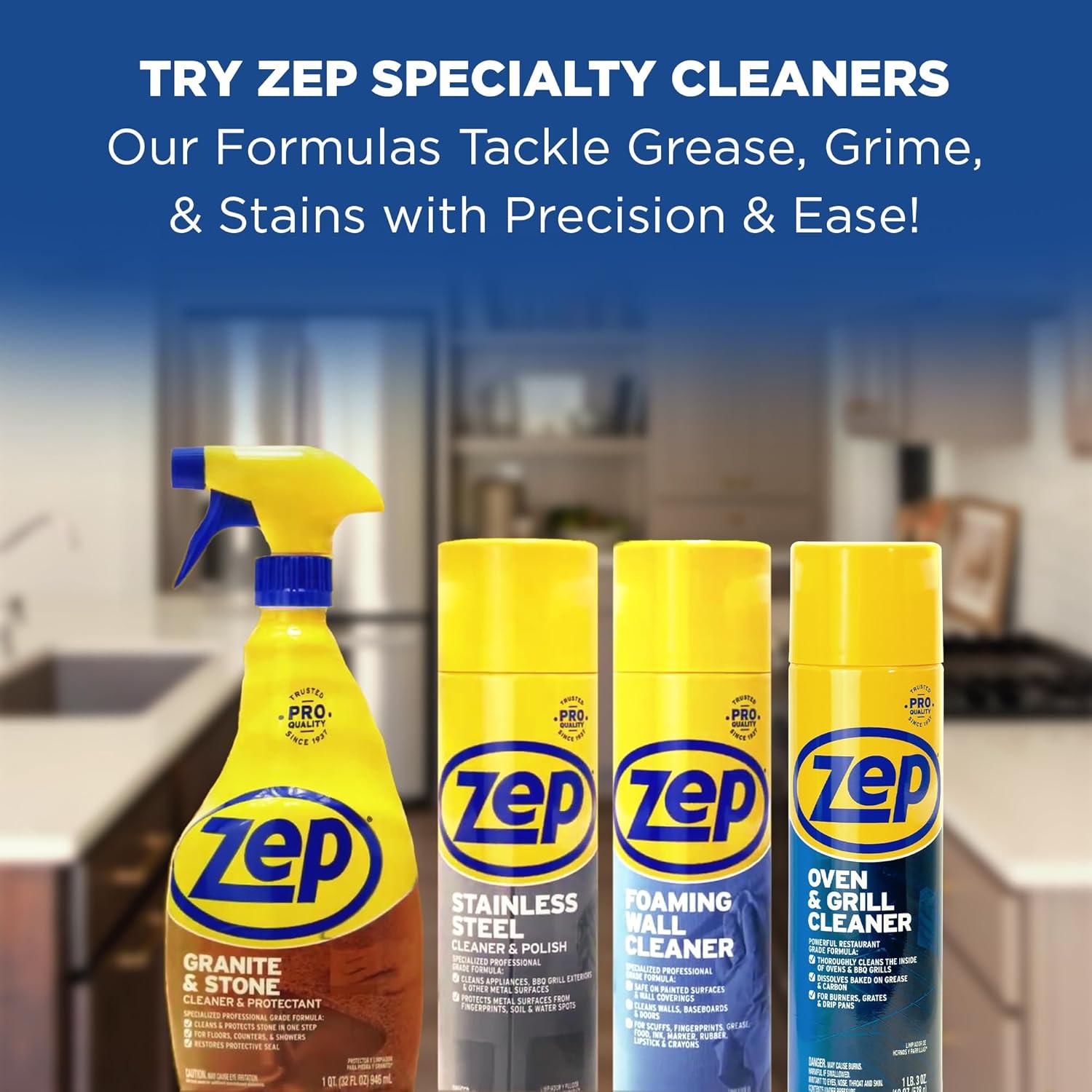 image:imageZep Stainless Steel Cleaner and Polish 14 ounces ZUSSTL14 Protects Metal Surfaces from Fingerprints Soil and Waterspots56 Ounce Pack of 1