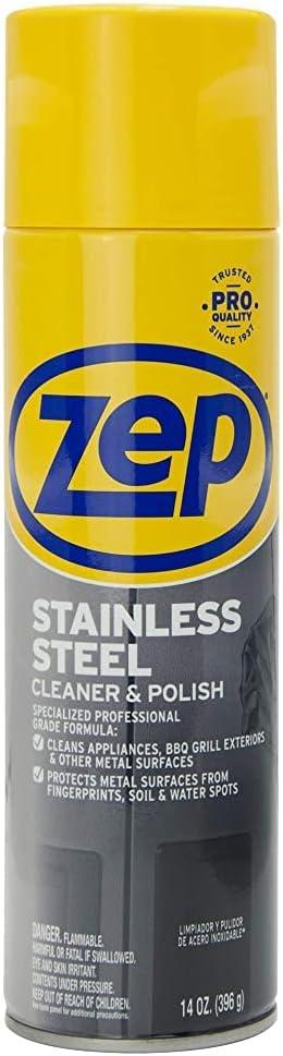 image:imageZep Stainless Steel Cleaner and Polish 14 ounces ZUSSTL14 Protects Metal Surfaces from Fingerprints Soil and Waterspots56 Ounce Pack of 1