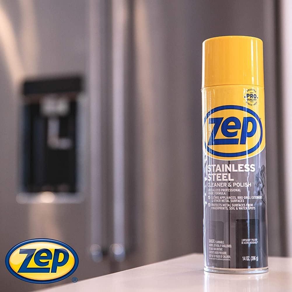 image:imageZep Stainless Steel Cleaner and Polish 14 ounces ZUSSTL14 Protects Metal Surfaces from Fingerprints Soil and Waterspots56 Ounce Pack of 1