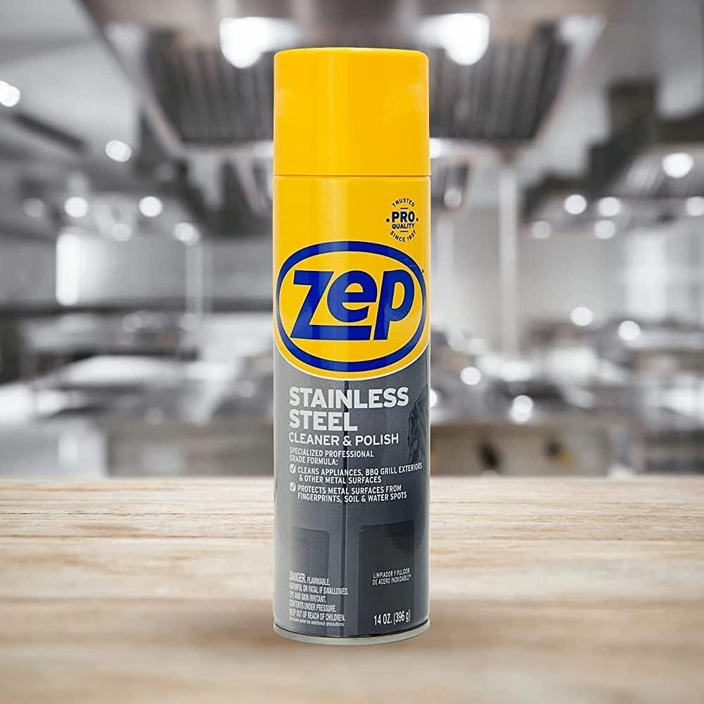 image:imageZep Stainless Steel Cleaner and Polish 14 ounces ZUSSTL14 Protects Metal Surfaces from Fingerprints Soil and Waterspots56 Ounce Pack of 1