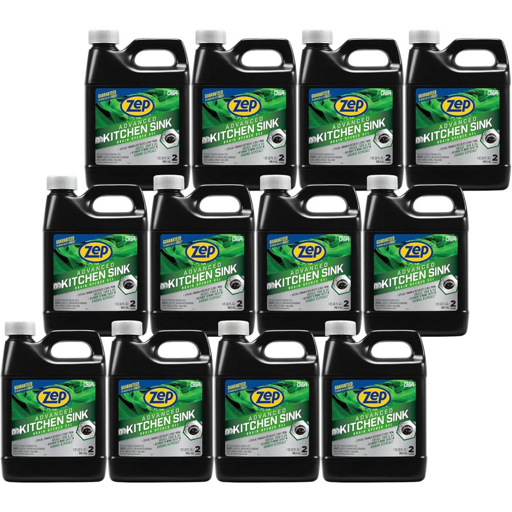 image:imageZep Advanced Kitchen Drain Opener 32 ounces U49710 Formulated for Grease Food and OilSafe for Garbage Disposal12