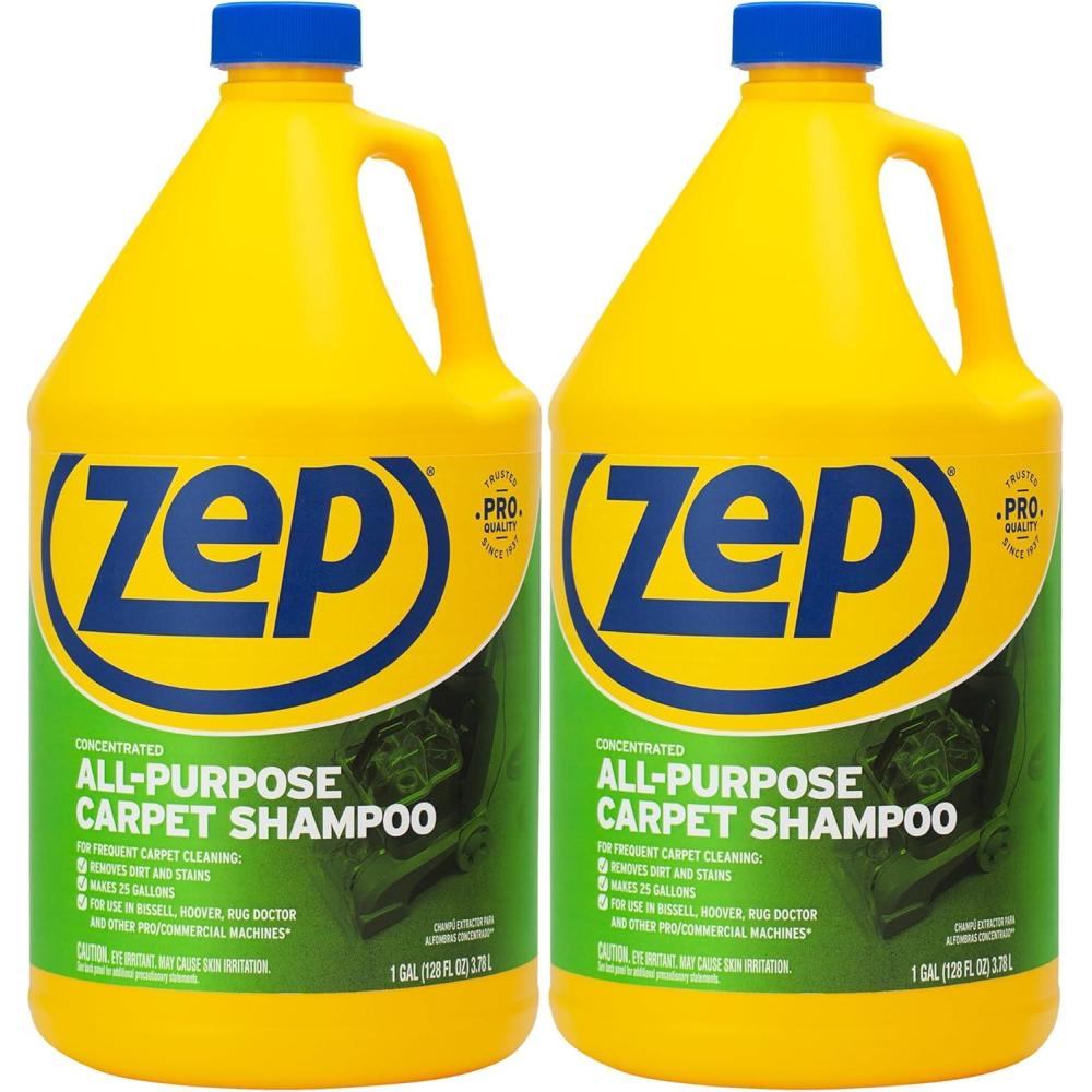 image:imageZep AllPurpose Carpet Shampoo Concentrate Cleaner 1 Gallon ZUCEC128 Professional Formula Removes Dirt and StainsPack of 2