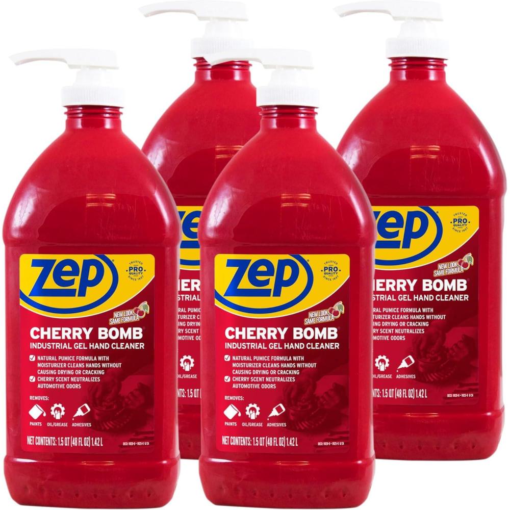 image:imageZep Cherry Bomb Hand Cleaner  48 Ounce  Volcanic Rock and Emollients  Perfect for Mechanics and DIYers4