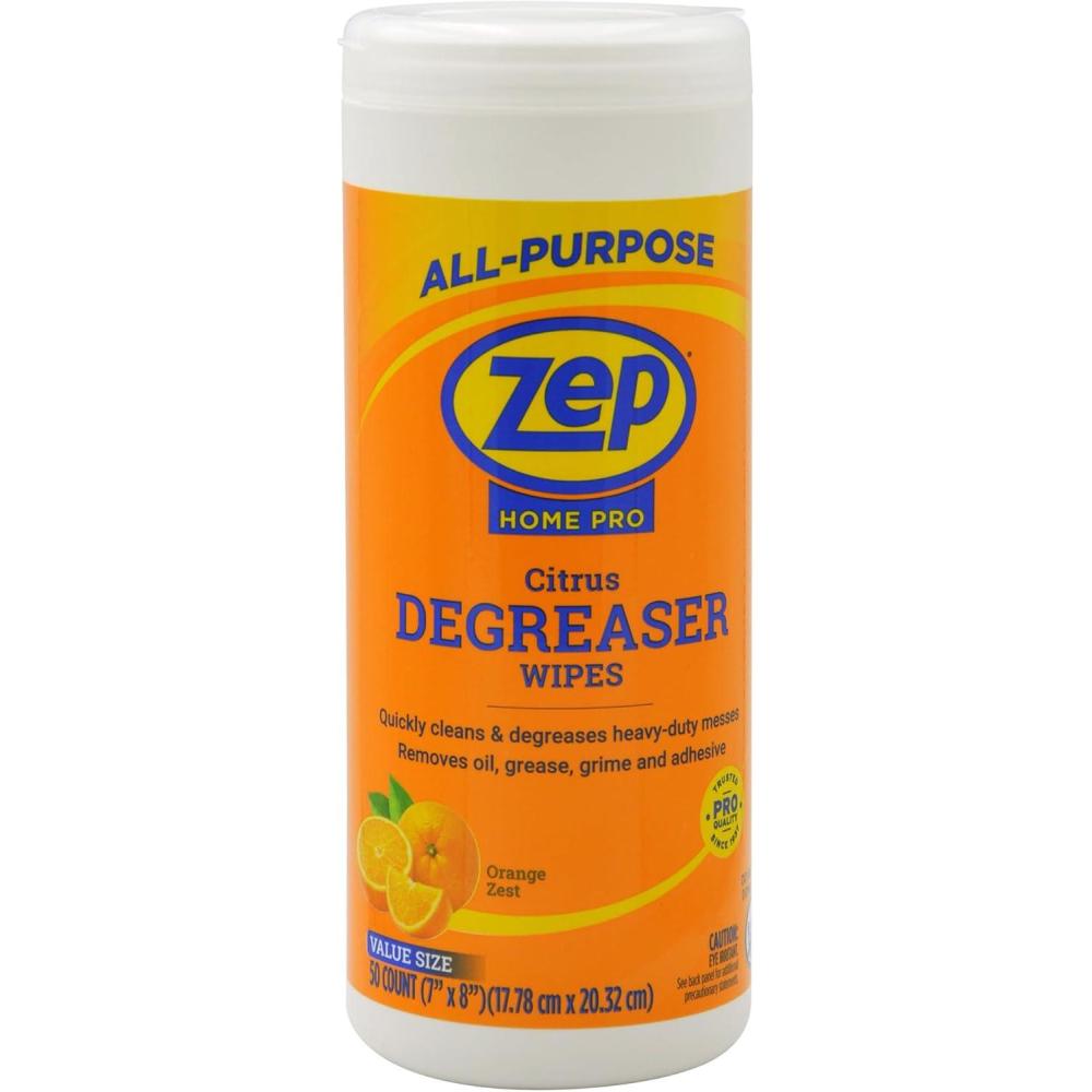 image:imageZep Home Pro Citrus Degreaser Wipes 50 count R59012  Quickly cleans and degreases heavyduty messes