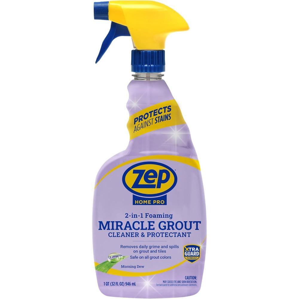 image:imageZep Home Pro Foaming Miracle Grout Cleaner amp Protectant  32 Fl OZ  Pack of 1 2in1 for Sparkling Clean Grout Lines32 Fl Oz Pack of 1
