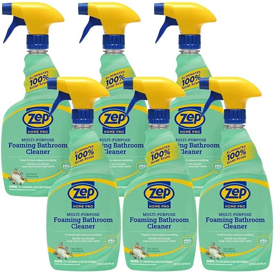 image:imageZep Home Pro MultiPurpose Foaming Bathroom Cleaner  32 Fl Oz  R53106  Pro Trusted Cleaning Power Now in Refreshing Scents amp Family Friendly Formulas 632 Fl Oz Pack of 6