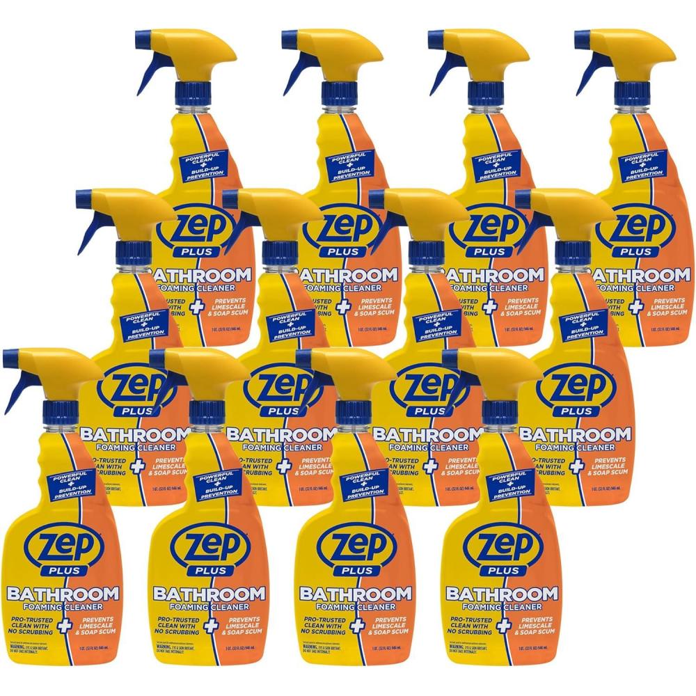 image:imageZep Plus Bathroom Foaming Cleaner 32 OZ Case of 12 R54012 Prevents Soap Scum Buildup LongLasting Protection Bleachfree1