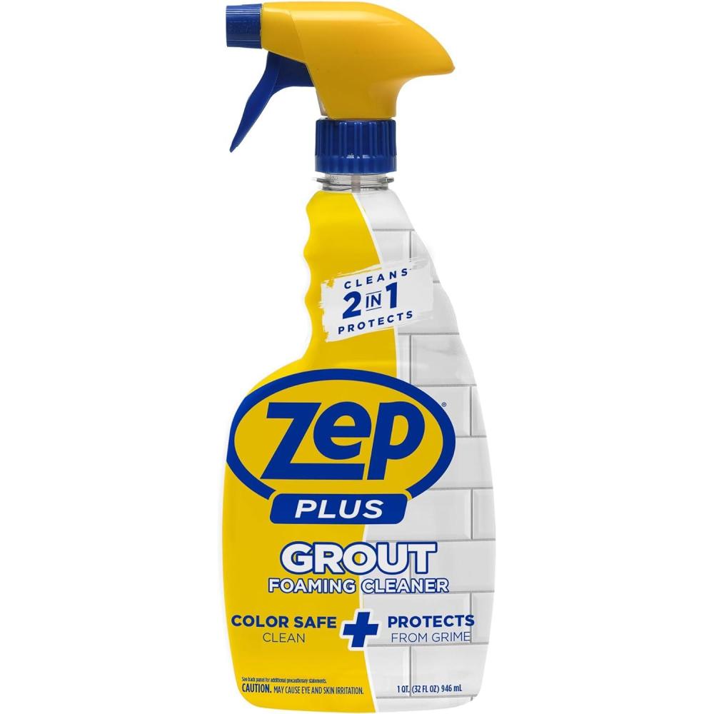image:imageZep Plus Grout Foaming Cleaner  32 Fl OZ  R542122in1 benefits clean while protecting grout from water dirt and grime32 Fl Oz Pack of 1