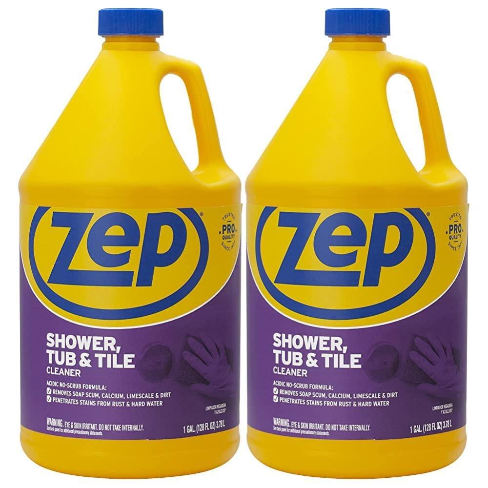 image:imageZep Shower Tub and Tile Cleaner 1 Gallon ZUSTT128 Case of 2 No Scrub Pro Formula Breaks up Tough Buildup on Contact