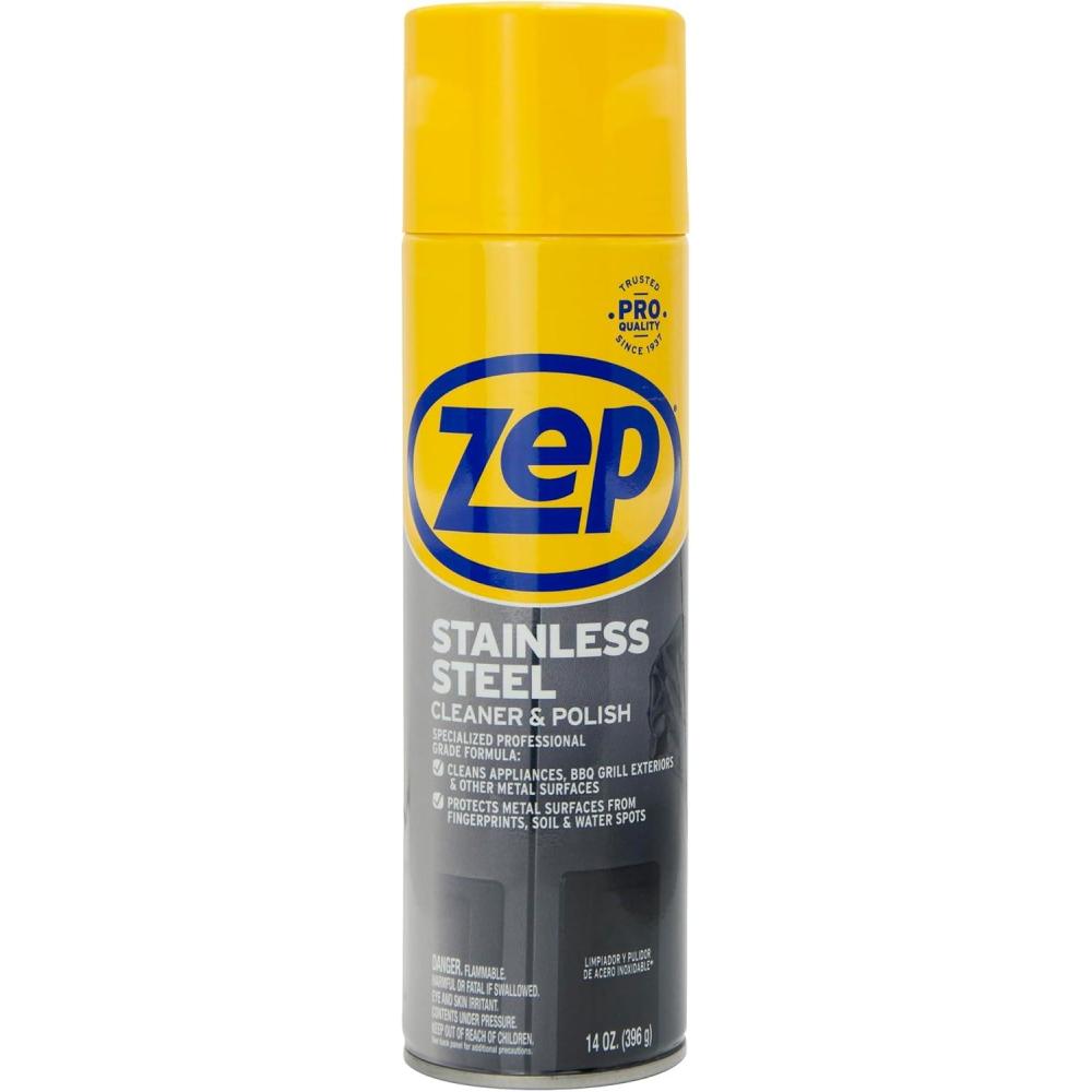 image:imageZep Stainless Steel Cleaner and Polish 14 ounces ZUSSTL14 Protects Metal Surfaces from Fingerprints Soil and Waterspots14 Ounce Pack of 1