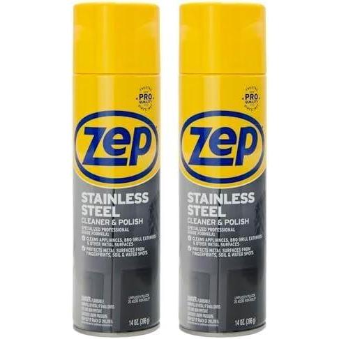 image:imageZep Stainless Steel Cleaner and Polish 14 ounces ZUSSTL14 Protects Metal Surfaces from Fingerprints Soil and Waterspots14 Ounce Pack of 2