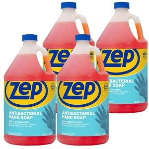 Zep Commercial Antimicrobial Hand Soap, 1 Gallon, R46124, 128 Fl Oz (Pack of 1)(128 Fl Oz (Pack of 4))