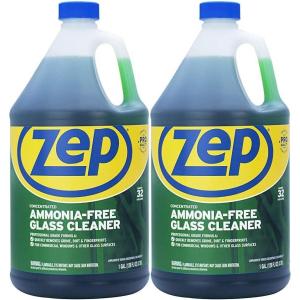 Zep Commercial Glass Cleaner Concentrate – Concentrate Liquid Solution, Green – 1 gal (128 fl oz)(2)
