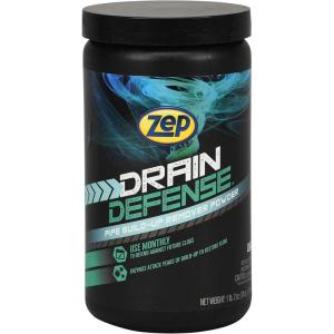 Zep Drain Defense Enzymatic Drain Cleaner Powder – 18 Ounces – ZDC16 – Safe for Pipes and Septic Systems, Pack of 1, white(1)