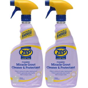Zep Home Pro Foaming Miracle Grout Cleaner & Protectant – 32 Fl. OZ – (Pack of 1) 2-in-1 for Sparkling Clean Grout Lines(32 Fl Oz (Pack of 2))