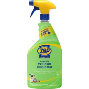 Zep Home Pro Foaming Pet Stain Eliminator – 24 Fl. Oz. – R53206 – Permanently eliminates indoor dog and cat odors from your home furnishings, upholstery, and textiles