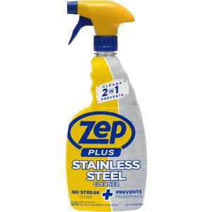Zep Plus Stainless Steel Cleaner – 32 Fl OZ – R53512-2-in-1 benefits clean while preventing future fingerprints and smudges.(32 Fl Oz (Pack of 1))