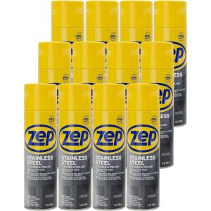 Zep Stainless Steel Cleaner and Polish 14 ounces – ZUSSTL14 – Protects Metal Surfaces from Fingerprints, Soil and Waterspots(14 Fl Oz (Pack of 12))