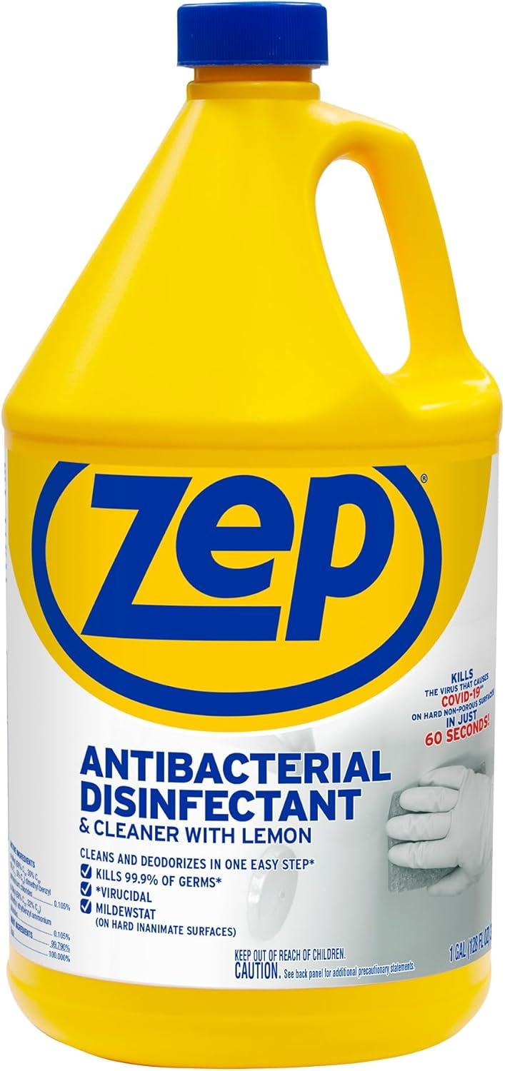 image:imageZep Commercial 1041688 Antibacterial Disinfectant Cleaner with lemon 1 gal Bottle128 Fl Oz Pack of 2