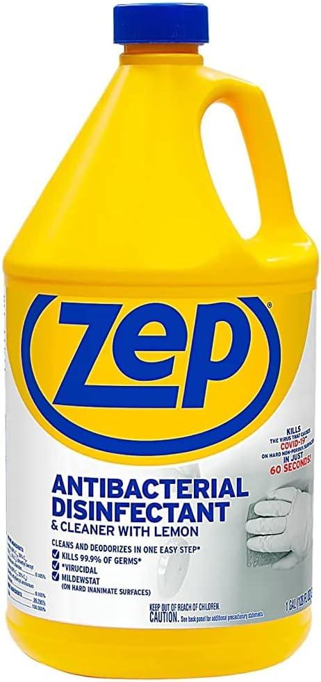 image:imageZep Commercial 1041688 Antibacterial Disinfectant Cleaner with lemon 1 gal Bottle128 Fl Oz Pack of 4
